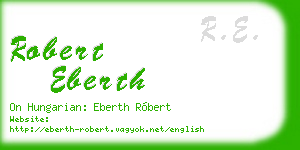 robert eberth business card